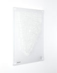 Acrylic Wall Map, New York City Downtown - Designer Series