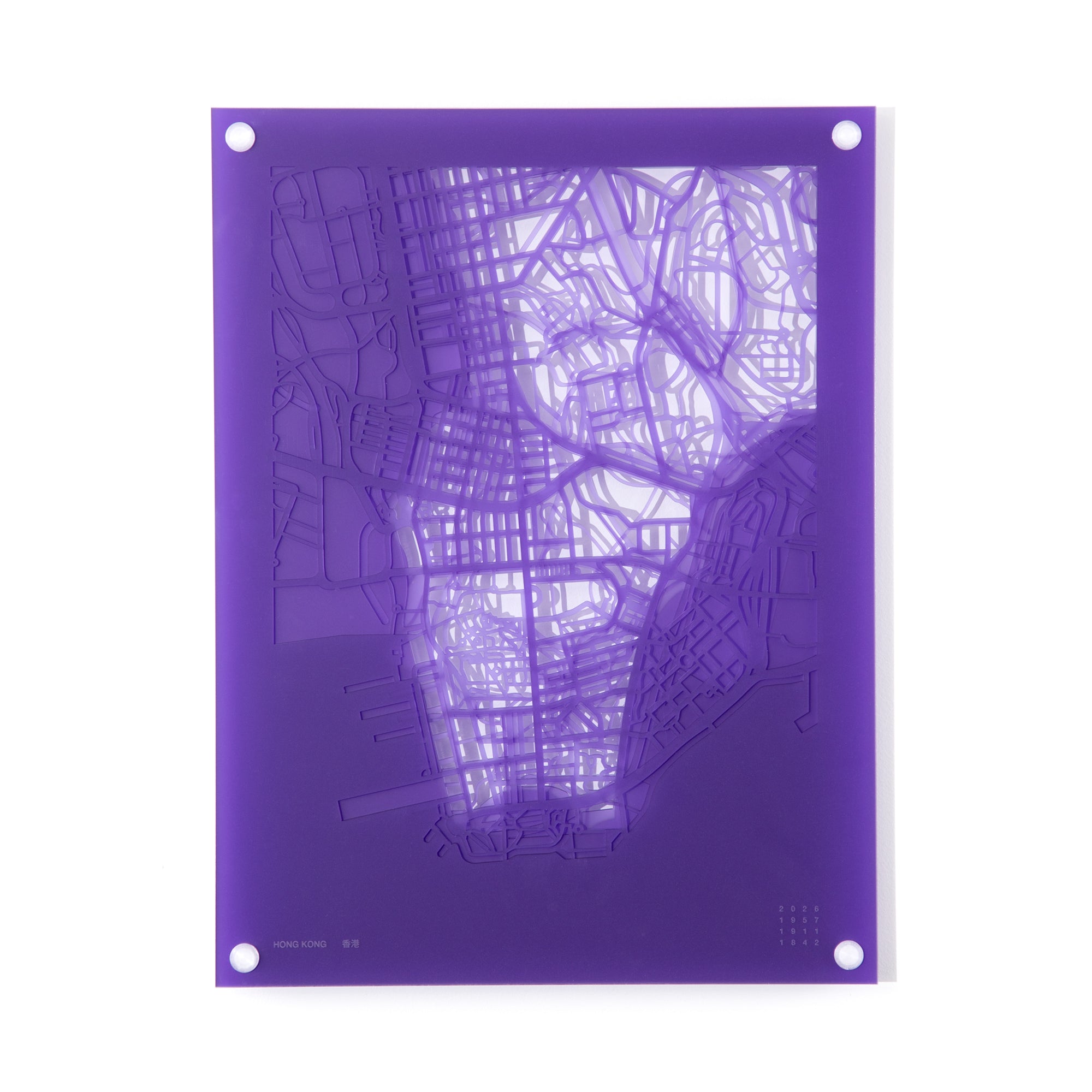 Acrylic Wall Map, Hong Kong - Designer Series – Galante Design Studio