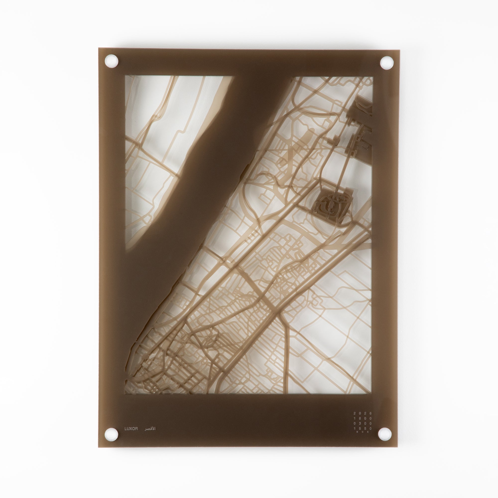 Acrylic Wall Map, Luxor - Designer Series