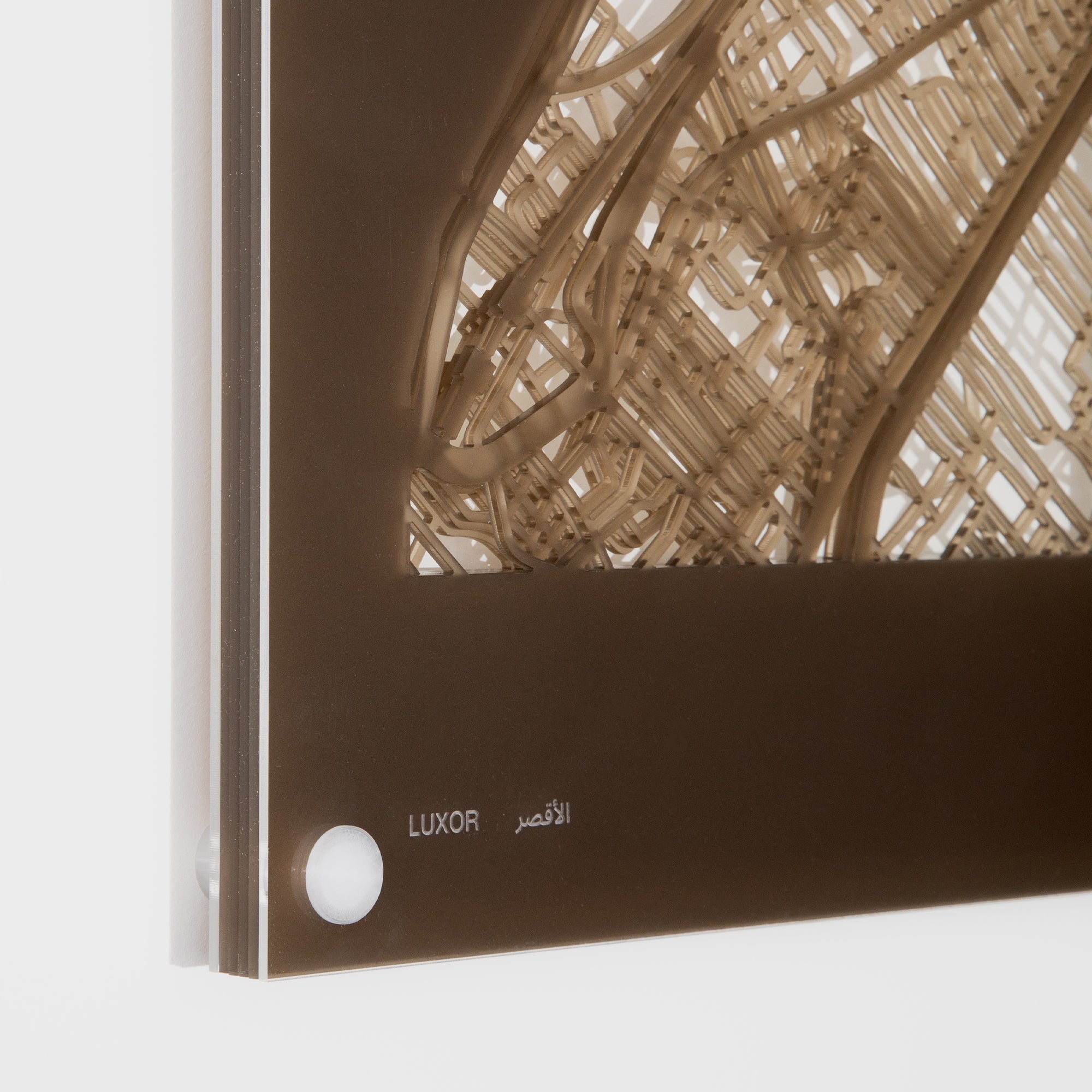 Acrylic Wall Map, Luxor - Designer Series