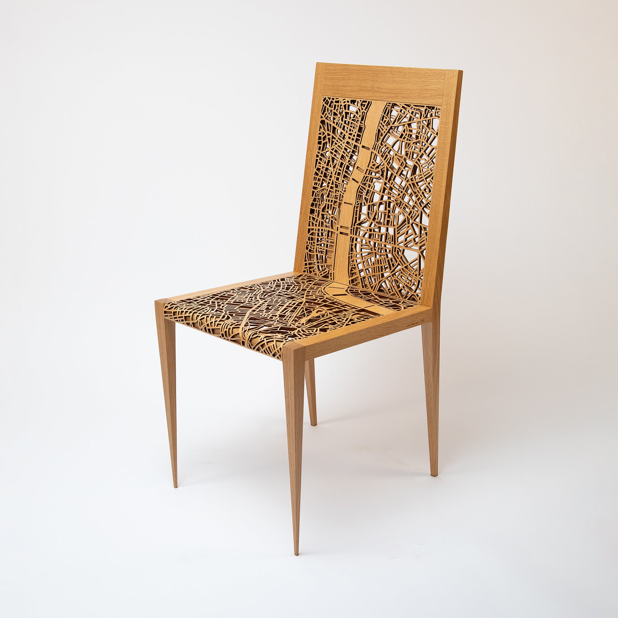 Wood Chair, London - Prototype (White Oak)